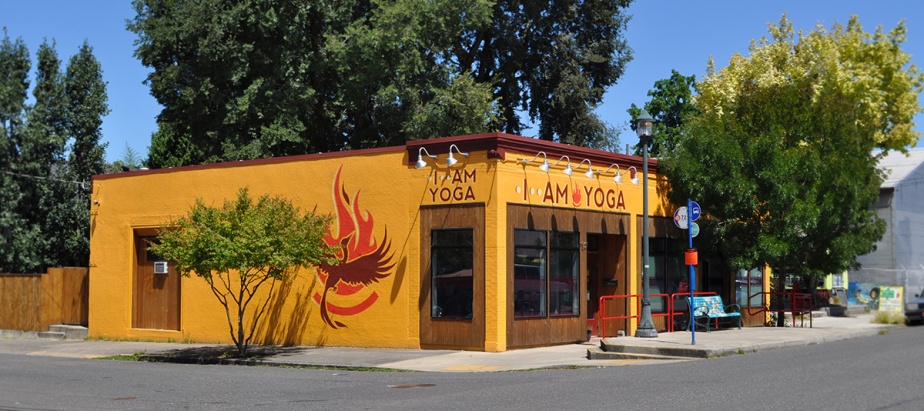 I Am Yoga Identity and Building Signage